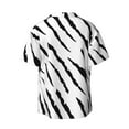 thumbnail image 6 of PAYOHTO Tiger Zebra Stripe Mens Hawaiian Casual Short-sleeved Shirt Tropical Summer Beach Button Down Shirts, 6 of 7