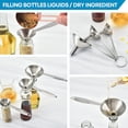 thumbnail image 3 of Embudo de cocina para llenar botellas, mini embudos de acero inoxidable para aceites esenciales, líquidos, ingredientes secos y polvo, juego de 3 Xemadio WMSS-165-1, 3 of 8