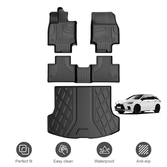 All Weather TPE Floor Mats & Cargo Liner Fit for Lexus RX350/RX350h/RX500h (Excludes RX450h PHEV)