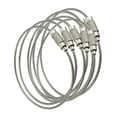 thumbnail image 1 of Paquete de 20 cables de alambre para llavero, llaveros de cable de acero inoxidable de 6 pulgadas, llaveros grandes para exteriores, plata, 6 pulgadas, 1 of 5