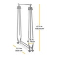 thumbnail image 3 of Whitmor Foldable Garment Rack - Rolling Clothes Hanger - Adjustable Height, 3 of 7