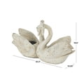 thumbnail image 3 of DecMode 30" x 19" White Magnesium Oxide Swan Planter, 3 of 8