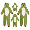thumbnail image 6 of Pandaie Family Christmas Pajamas Matching Sets Womens Mens Kids Xmas Pjs Onesies Holiday Reindeer Sleepwear Outfits Plush Warm Winter Clothes Green 3-4 Years, 6 of 8
