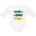 thumbnail image 3 of Inktastic Mardi Gras Holiday Alligators Boys or Girls Long Sleeve Baby Bodysuit, 3 of 5