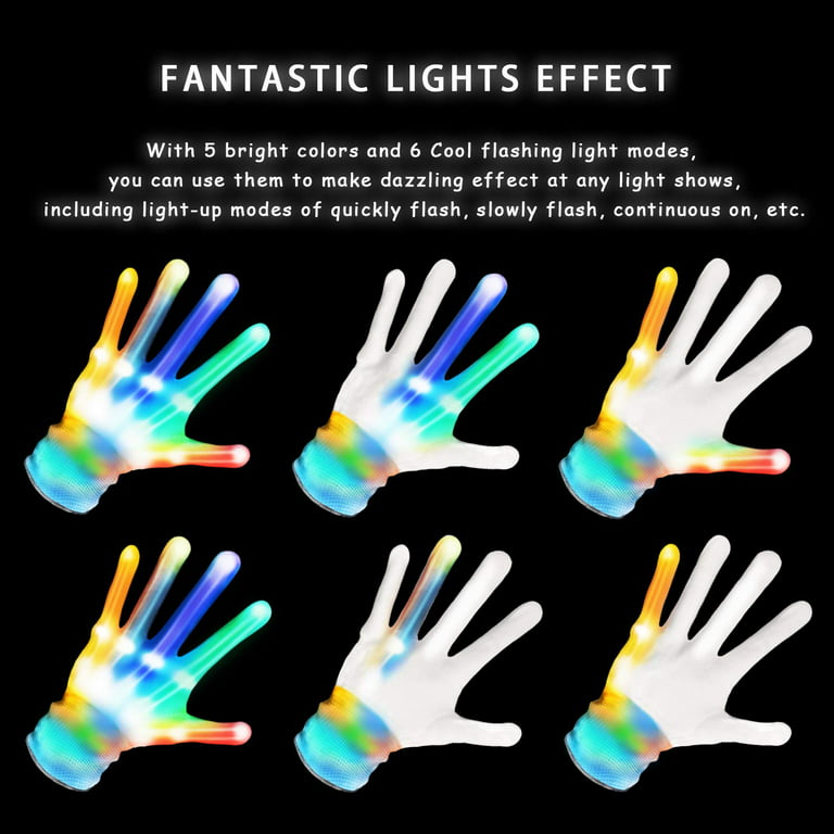 Cool Toys Led Gloves,boy Toys Age 8-10 Years Old With 6 Flashing