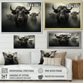 thumbnail image 4 of Designart "Gentle Guardians Grey Buffalo II" Animals Floater Framed Wall Art Living Room, 4 of 7