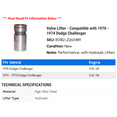 thumbnail image 2 of Valve Lifter - Compatible with 1970 - 1974 Dodge Challenger 1971 1972 1973, 2 of 2