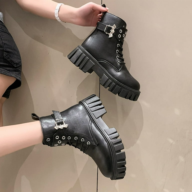 Chunky heel lace up ankle boots hotsell
