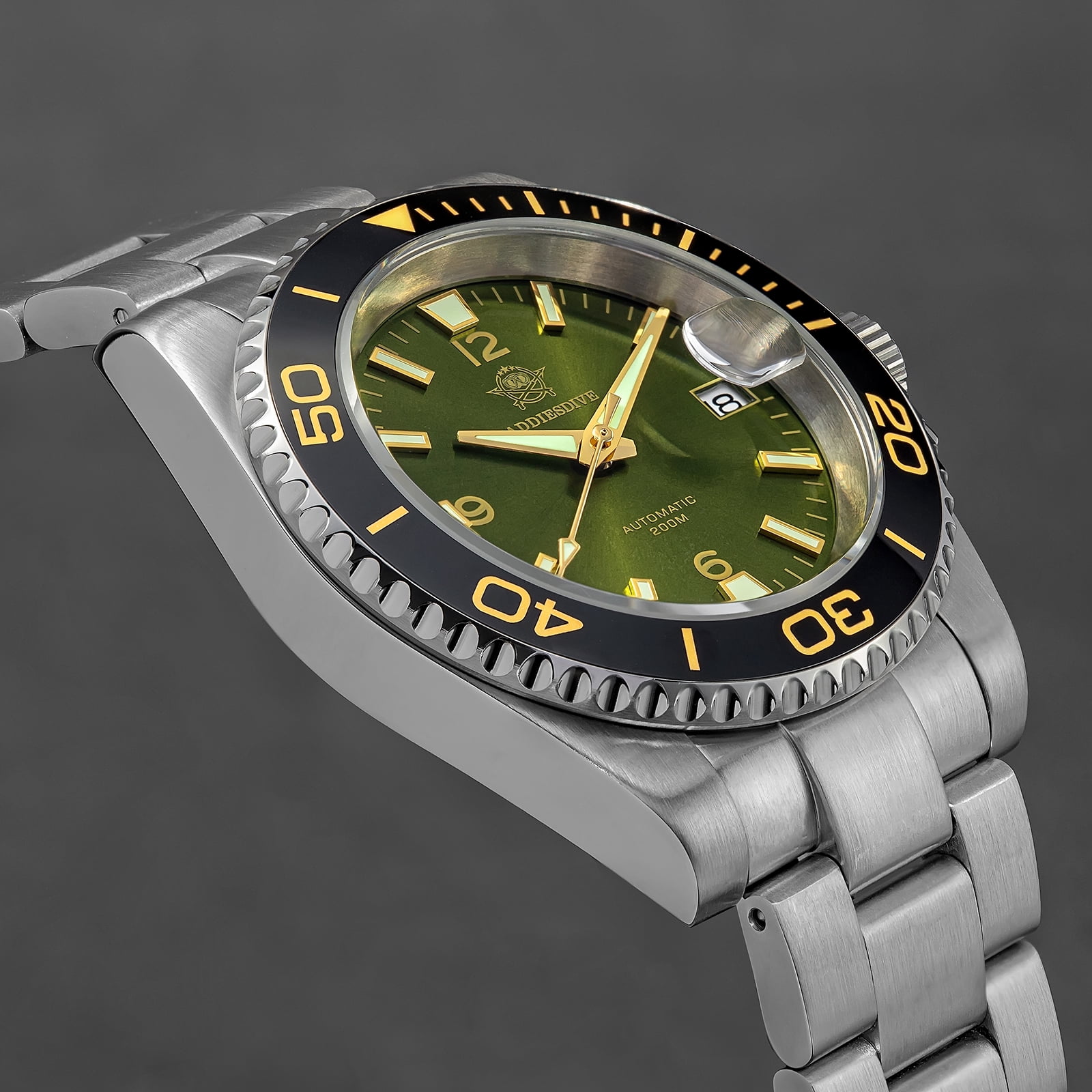 ADDIESDIVE Automatic Dive Watch for Men with NH35A Movement, Sapphire Crystal, Ceramic Bezel, 200M Waterproof, Super Luminous