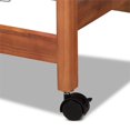 thumbnail image 2 of Baxton Studio Crayton Brown Finished Wood Kitchen Storage Cart, 2 of 15