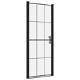 thumbnail image 2 of vidaXL Shower Door Shower Enclosure Screen for Bathroom Tempered Glass Black, 2 of 14