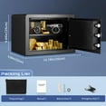 thumbnail image 5 of SRWTRCHRY 0.77 Cu.ft.Fire and Water Resistant Safes with Digital Keypad and Alarm System,Small Safe for Cash Jewelry Documents,H 9.84", 5 of 15