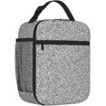 thumbnail image 2 of Lunch Bags For Women/Men Silver Glitter Insulated Lunch Bag For Work Office Picnic Lunch Cooler Bag With Adjustable Shoulder Strap, 2 of 6