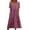 Hot Pink, variant on Zpanxa Women's Summer Floral Print Short Sleeve Round Neck Midi Dress Casual Vacation Dress