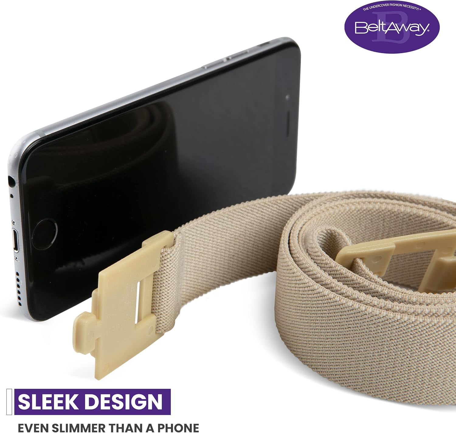2719 Easily Adjustable Elastic Flat Buckle No Show Belts For Women – ONE-BELT No Show Invisible Elastic Belts for Women & Men  main image 3