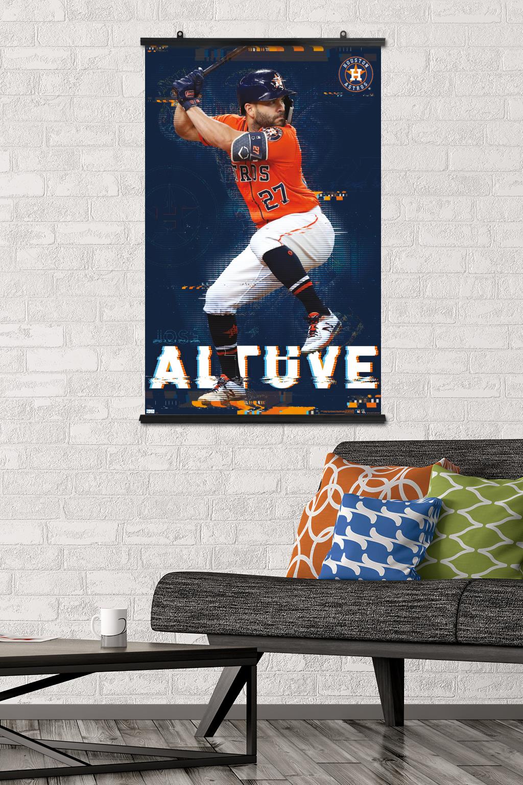 Trends International Mlb Houston Astros - Jose Altuve 15 Unframed Wall  Poster Print Black Clip Bundle 22.375 X 34 : Target