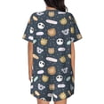 thumbnail image 3 of Kdxio Cartoon Animals Print Pajamas Sets for Women Short-Sleeved Pjs with Lounge Shorts Two Piece Sleepwear S-4XL, 3 of 9