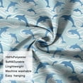thumbnail image 6 of 79x60 Inch Rectangle Wall Tapestry for Indoor & Outdoor, Living Room, Bedroom, Teen Room,Dolphin Wave Silhouette Light Blue Pattern, 6 of 6