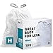 thumbnail image 3 of Plasticplace simplehuman (x) code H compatible (100 count) Drawstring garbage Liners, White, 3 of 4