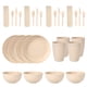thumbnail image 1 of Nvzi 28pcs Wheat Straw Dinnerware Sets for 4 - Lightweight Unbreakable - Microwave Dishwasher Safe - Perfect for Picnic, Dorm,Camping Plates Cups and Bowls Set -Beige, 1 of 5