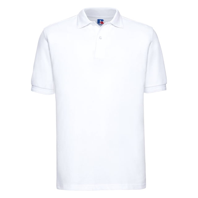 Russell Polo à Manches Courtes pour Hommes avec Col et Poignets Ondulés