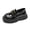 Black 002, variant on FLMEI Toddler Baby Girls Princess Shoes Spring Flats Single Shoes Wedding Dress Shoes Girls Black Small Leather Shoes for Little Big Kid