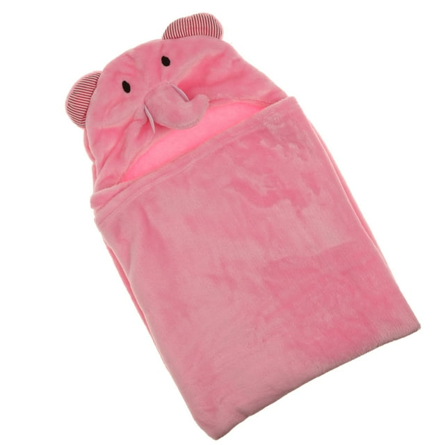 De Vestidor Bebé Toalla De Dormir Envoltura De Manta Con Capucha 1 elefante rosa