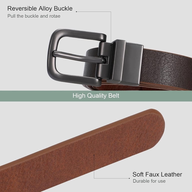 Boys Reversible Leather Belt School Uniform Casual Jeans  display picture 2