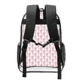 thumbnail image 2 of Gaeub Flamingo On Checkered Print Clear Backpack ,Clear Transparent Backpack, PVC Bag with Side Pockets,for Concert, Beach, Work, Travel & Sporting, 2 of 7