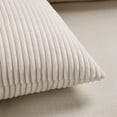 thumbnail image 5 of Fancy Homi 2 Pcs Cream Lumbar Decorative Throw Pillow Covers 14x24 Inch for Living Room Couch Bed Sofa, Rustic Farmhouse Boho Home Decor, Soft Striped Corduroy Rectangle Accent Cushion Case 35x60 cm, 5 of 10