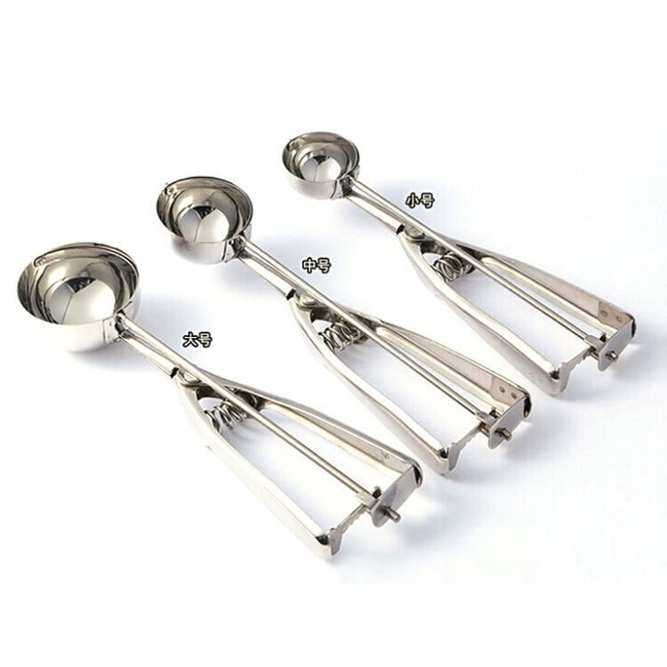 Cookie Scoops 3 pcs Set Ice Cream Scoop with Trigger Stainless Steel