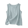 thumbnail image 3 of Adeawade Women'S Tank Tops Sleeveless Lightweight Loose Fit Camisole Top Summer Round Neck Basic Tank Blouse Elegant Vest Tops Light Blue S, 3 of 3