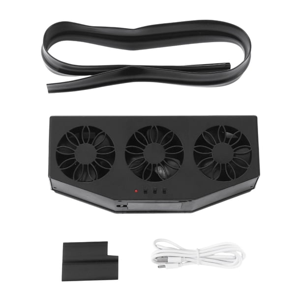 Ventilador de energía solar Ventilador de ajustable Fuera de sellado Auto Vestación de aire Ventilador de radiador Ventilador de enfriamiento Negro