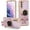 Purple, variant on for Samsung Galaxy S21 5G Case Cute 6D Astronaut Case with Stand Function Luxury Plating Case Cover Slim Fit Soft TPU Shockproof Bumper Protective Electroplated Case for Girls Boys,White