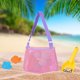 thumbnail image 3 of Bolso de Playa de Malla Wdftyju Estilo Ins Rosa, 3 of 7