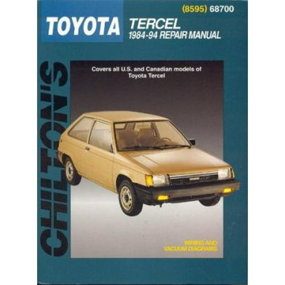 Pre-Owned Toyota Tercel, 1984-94 (Chilton Total Car Care Series Manuals) (Paperback) 0801985951 9780801985959