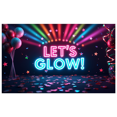 thumbnail image 2 of LUUFILx Let's Glow Neon Party Backdrop Banner Colorful Event Décor Perfect for Birthdays Celebrations Photography Props Decorations Party Supplies Background, 2 of 9