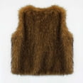 thumbnail image 7 of Karight Faux Fur Waistcoat Vest for Women Fuzzy Fleece Sleeveless Open Front Winter Warm Short Fluzzy Plush Vest Jackts, 7 of 7