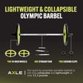 thumbnail image 5 of AXLE Home Workout Bundle with Barbell, Exercise Bar & Bar Clamps, 2 Olympic Wheels, Two 5lb Weights, Foot Anchors, & Squat Bands, Ab Roller & Suspension Trainer in 1 Set with Online Class Access, 5 of 8