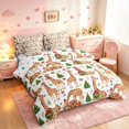 thumbnail image 2 of Manfei Festive Giraffe Animals 7-Piece King Bedding,Traditional Christmas Tree Santa Hat King Bed in a Bag,Polkadot Reversible, 2 of 6