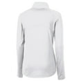 thumbnail image 3 of Women's Cutter & Buck  White Jacksonville Jaguars Adapt Eco Knit Stretch Recycled Raglan Half-Zip Top, 3 of 3