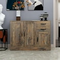 thumbnail image 2 of paproos Modern Wood Buffet Sideboard with 2 doors&1 Storage and 2drawers, Entryway Serving Storage Cabinet Doors, Dining Room Console, Espresso, 2 of 9