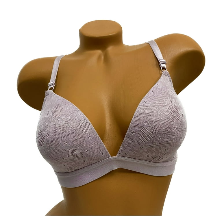 6 Pieces Adult Wireless Full Cup No Padding Wire Free Bra B-D (34B) at   Women's Clothing store