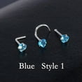 thumbnail image 6 of QQTDFG 3Pcs/lot 20G Stainless Steel Nose Studs Heart Star CZ Nostril Piercing Jewelry-Multicolor-Style 2, 6 of 9