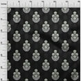 thumbnail image 3 of oneOone Cotton Silk Black Fabric Asian Dabu Print Craft Projects Decor Fabric Printed By The Yard 42 Inch Wide, 3 of 5