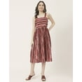 thumbnail image 2 of Moomaya Sleeveless Square Neck Fit And Flare Cotton Dress - Women's Summer Dress, 2 of 9