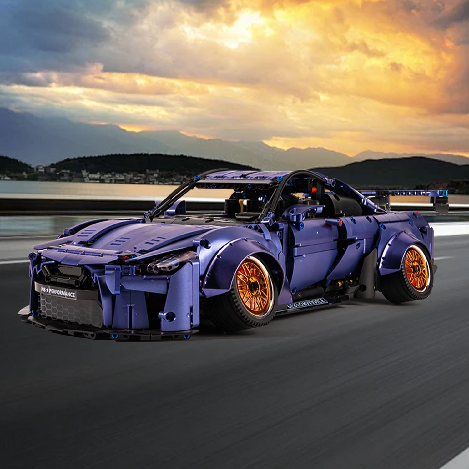 QOQ 1:10 Scale DIY Racing Car Building Blocks, Collectible Supercar Model Kit for Kids & Adults, Birthday Gift Toy (2389 PCS)