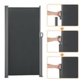 thumbnail image 5 of Macrout 118" x 63" Outdoor Privacy Screen, Retractable Side Awning for Patio & Balcony. Deck, Porch, Garden, Grey, 5 of 10