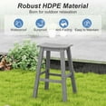 thumbnail image 5 of Costway 29" Patio Bar Stool Set of 2 with Curved Seat & Footrests for Backyard Outdoor Gray, 5 of 7