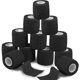 thumbnail image 1 of Cinta autoadhesiva - 12 rollos - 5 cm x 4,5 m - Rollo de vendaje - Fijación elástica - Autoenvolvente - Para deportes - Venda para muñecas de gatos, perros y caballos - Negra, 1 of 5